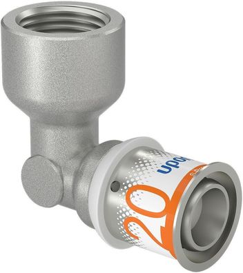 Uponor Winkelmuffe S-Press PLUS aus Messing, verzinnt 20mmx1/2 IG