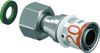Uponor Verschraubung S-Press PLUS aus Messing, verzinnt 20mmx1/2 IG