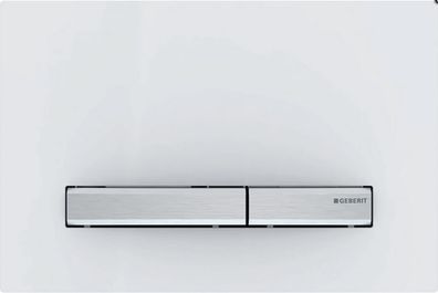 Geberit Betätigungsplatte Sigma50 f 2-M-Ausl. Zinkguss Kunstst. alpinw