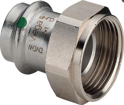 Viega Anschl.-Verschr. Sanpress Inox ES m SC-Cont. flachdichtend 15mmx3/4 IG