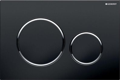 Geberit Betätigungsplatte Sigma20 f 2-M-Ausl. Kst / schw. / hgl. chrom