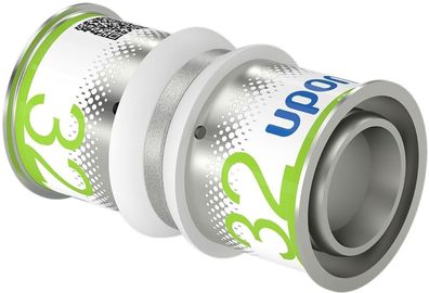 Uponor Kupplung S-Press PLUS aus Messing, verzinnt 32x32mm