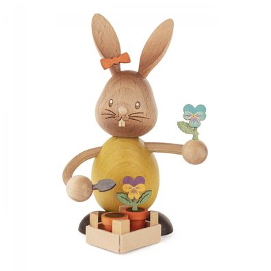 Osterhase Stupsi mit Stiefmütterchen NEU 9x12x10cm Blumenhase Gartenstupsi