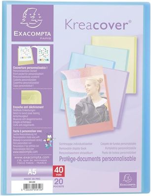Sichtmappe A5 20H KREA PASTEL sort