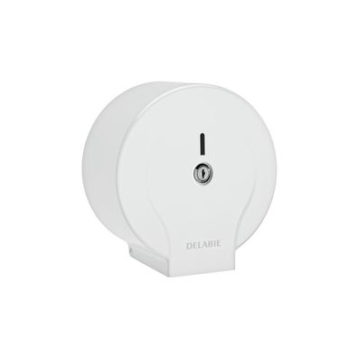 Delabie WC-Papierhalter f. Papierrolle 200m Stahl lackiert weiß