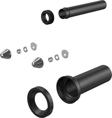 alcadrain WC Zubehör komplett DN90, 300 mm, PE, verchromt