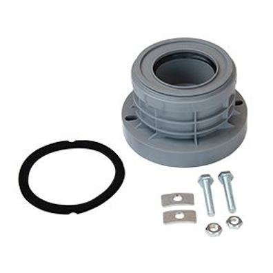 airfit Flansch-Adapter DN 110/75aus PP und VA, Lochabstand 125-143mm