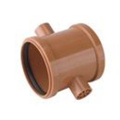 airfit PP-Doppelschiebemuffe Plus DN 160für KG-Rohre, rotbaun