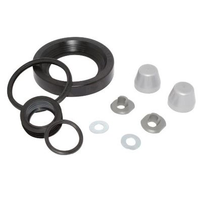 Wartungsset für Wand-WC-Anschlussgarnitur (G) DN 90 mit Deckkappen in Metalloptik