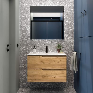 Badezimmermöbel VIMA 600 EICHE AFRIKA + Waschtisch
