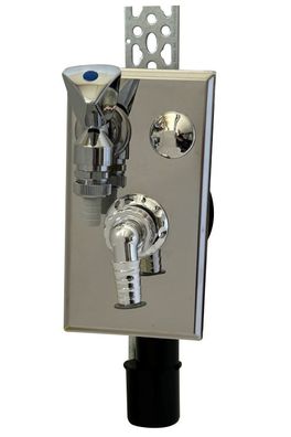 Unterputz-Geräte-Siphon OHA 4070, DN 40/50 mit Geräteventil, senkrechte Montage, re