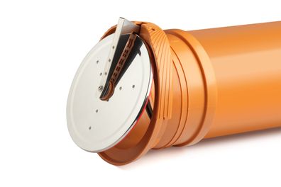 airfit Rohrendklappe DN 250, orangefür erdverlegte Rohre