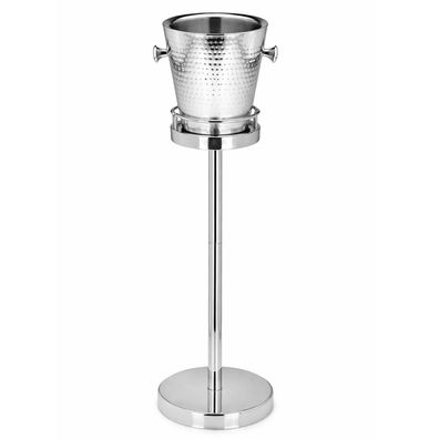 Sektkühler Weinkühler Set Edelstahl gehämmert mit Ständer 64 cm Champagnerkühler