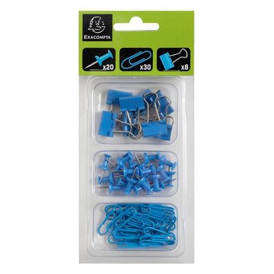 Set 58Büroklammern Iderama hellblau