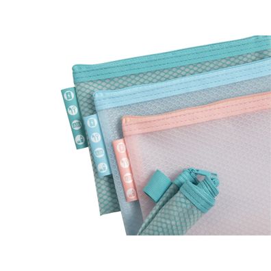 Hülle tran zip A6 ChromPastel sort