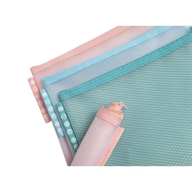 Hülle tran zip A5 ChromPastel sort