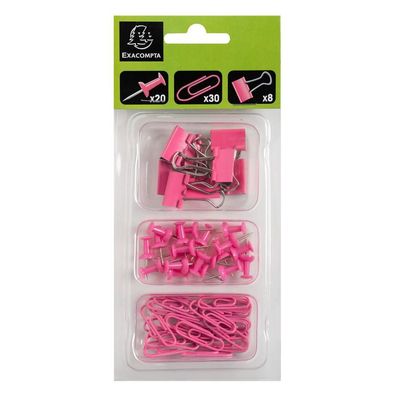 Set 58 Büroklammern Iderama rosa