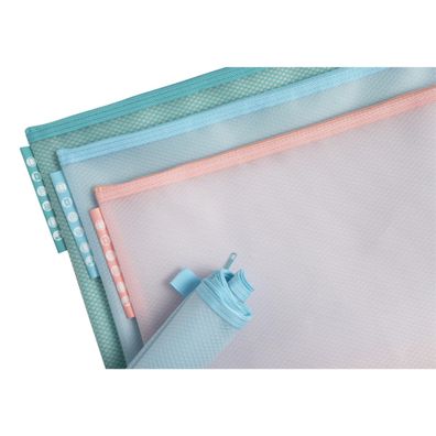 Hülle tran zip A4 ChromPastel sort