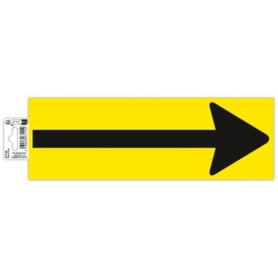 Schild Boden Pfeil sw/gb 30x10