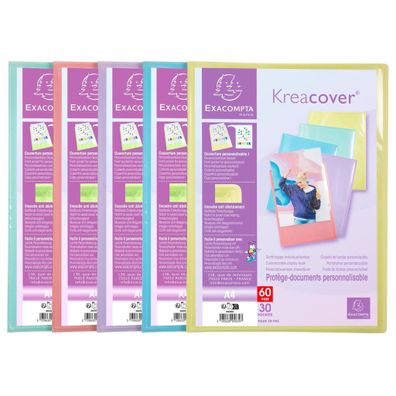 Sichtmappe A4 PP 30H KC Pastell st