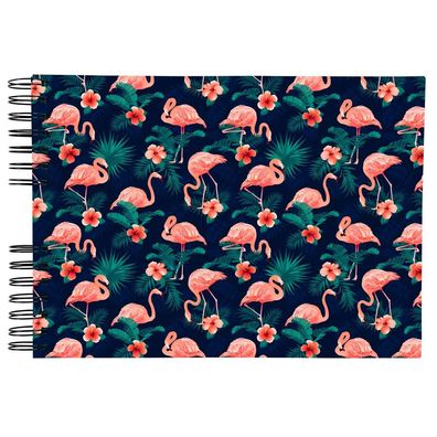 Spiralalbum 50s weis 32x22 Flamingo