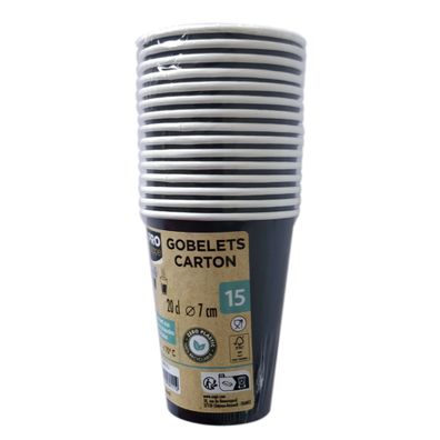 15 Becher 0,2 l Ø 7 cm9,7cm schwarz