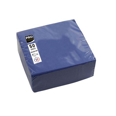 50 Servietten Watte 20X20 Marinebl