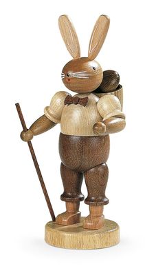 Osterfigur Hasenmann natur groß Höhe 18cm NEU Osterdeko Osterhasenfigur Ostern