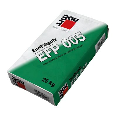 Baumit EdelFilzputz EFP 005 weiß 25kg Strukturkorn Kalkstein, Körnung 0-0,5mm
