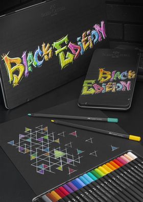 Faber-Castell Buntstifte Black Edition 24er Metalletui