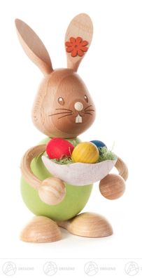 Hase "Stupsi" mit Eierschale BxHxT 6,2 cmx12,5cmx7,9 cm NEU Osterhase Osterdeko
