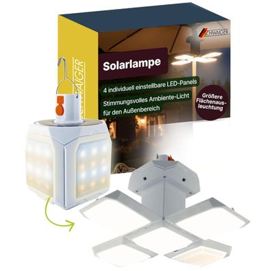 Schwaiger Outdoor LED Solar Laterne Akku Lampe Leuchte Außen Camping Schirm Zelt