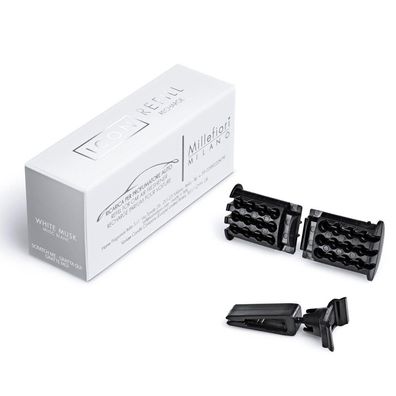 Millefiori Milano Icon Auto-Lufterfrischer, Nachfüllpack, weiß r Moschus, 1
