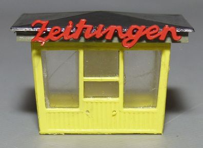 Spur H0 Zeitungen Zeitungsstand Kiosk Trinkhalle für Bahnsteig 50er/60er GEBAUT