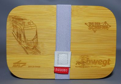 AVG Albtalbahn Karlsruhe Baladèo Frühstücksdose Vorratsdose Brotdose Tag der Schiene