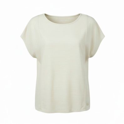 Jack Wolfskin Shirt Linen Look Top Damen kurzarm Bluse