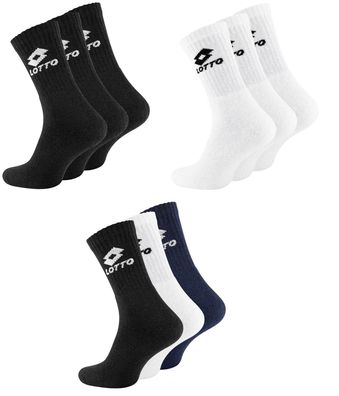 3 Paar LOTTO Herren Sportsocken Tennissocken Frotteesocken Baumwolle Sport Socken