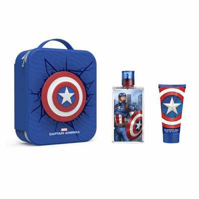 Set mit Kinderparfüm Capitán América Avengers EDT Captain America 2 Stücke 3 Stücke