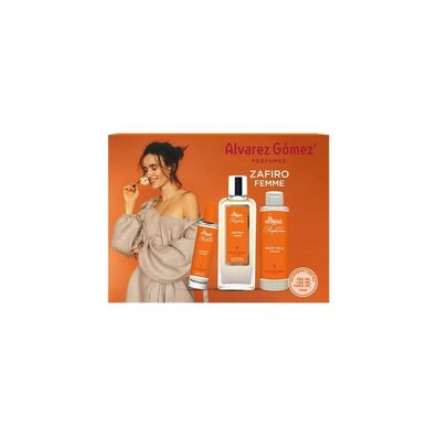 Set mit Damenparfüm Alvarez Gomez ZAFIRO FEMME EDP Zafiro Femme 3 Stücke