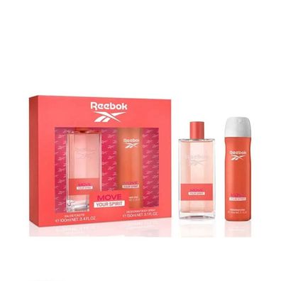 Set mit Damenparfüm Reebok EDT Move Your Spirit 2 Stücke