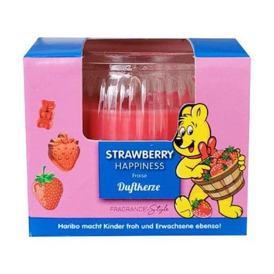 Haribo Duftkerze Strawberry Happiness Duftkerze 85g