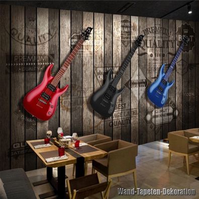 Wandtapete Gitarre Musik Lounge Bar Wandbild Restaurant Deko 8998