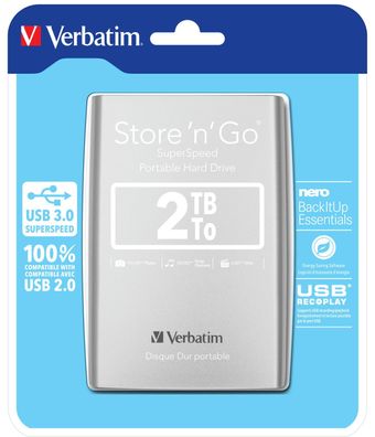 Verbatim Store n Go Portable - Festplatte - 2 TB - extern (tragbar)