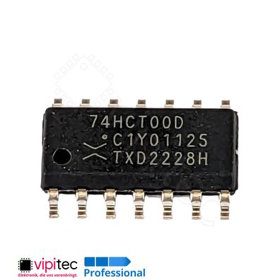 74HCT00 2-Kanal NAND, 4-fach | SMD SO-14 5V TTL 125°C