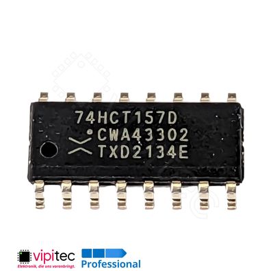 74HCT157 2-Kanal Multiplexer, 4-fach | SMD SO-16 5V TTL 125°C
