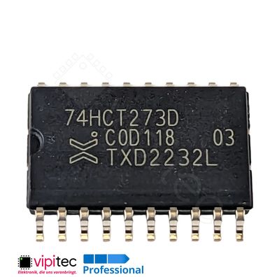 74HCT273 D-Flip-Flop, 8-fach | SMD SO-20 5V TTL 125 °C