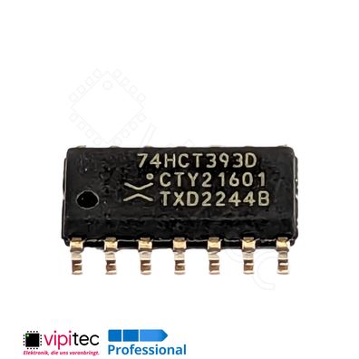 74HCT393 4-Bit Binärzähler, 2-fach | SMD SO-14 5V TTL 125°C