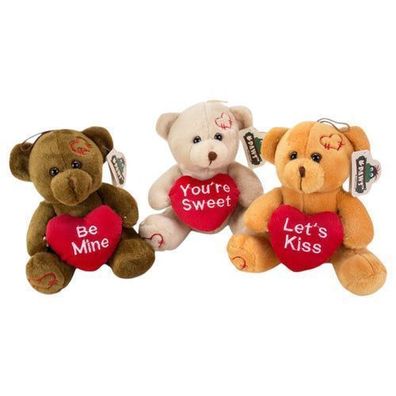 Plüschbär mit Herz Kuschelbär als Geschenk 20 cm