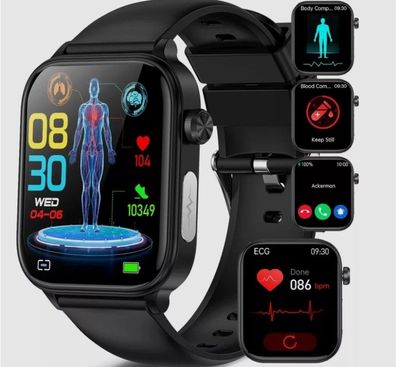 2026 Smartwatch: Blutzucker, EKG+HRV, Harnsäure & BMI