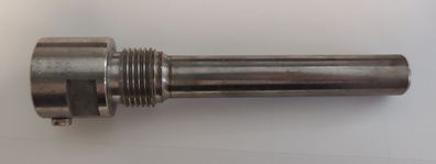 Edelstahl Tauchhülse / Schutzrohr L=130 mm Ø 15 mm AG 1/2 Zoll SW 24